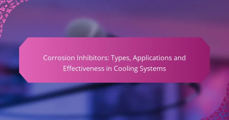 Corrosion Inhibitors: Types, Applications and Effectiveness in Cooling Systems