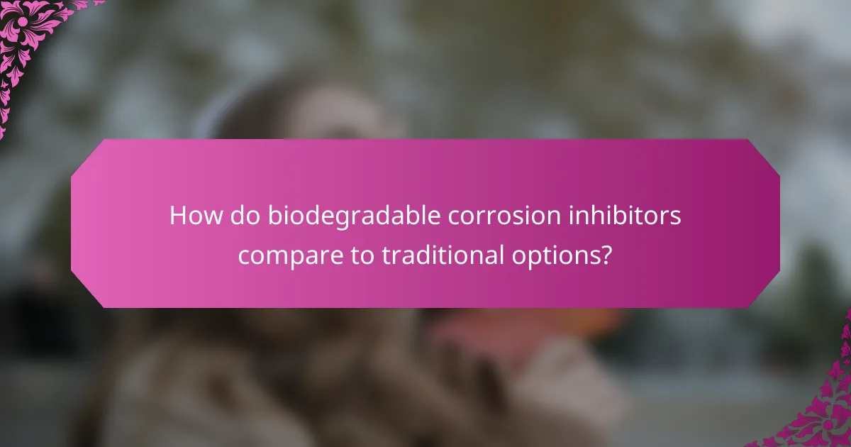 How do biodegradable corrosion inhibitors compare to traditional options?
