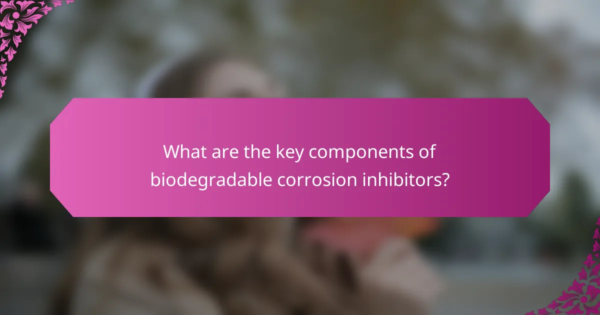 What are the key components of biodegradable corrosion inhibitors?